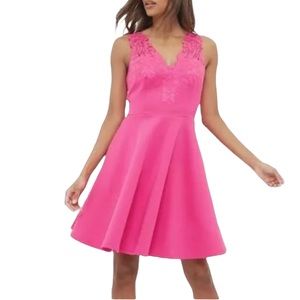 Ted Baker Fuchsia Taliia Halterneck Embroidered Size 8